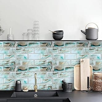 Livebor Peel and Stick Backsplash Wallpaper Kitchen Wallpaper 11.8inch x 196.8inch Backsplash Contact Paper Decorative Peel and Stick Wall Paper Bathroom Waterproof Tile Removable Decor
