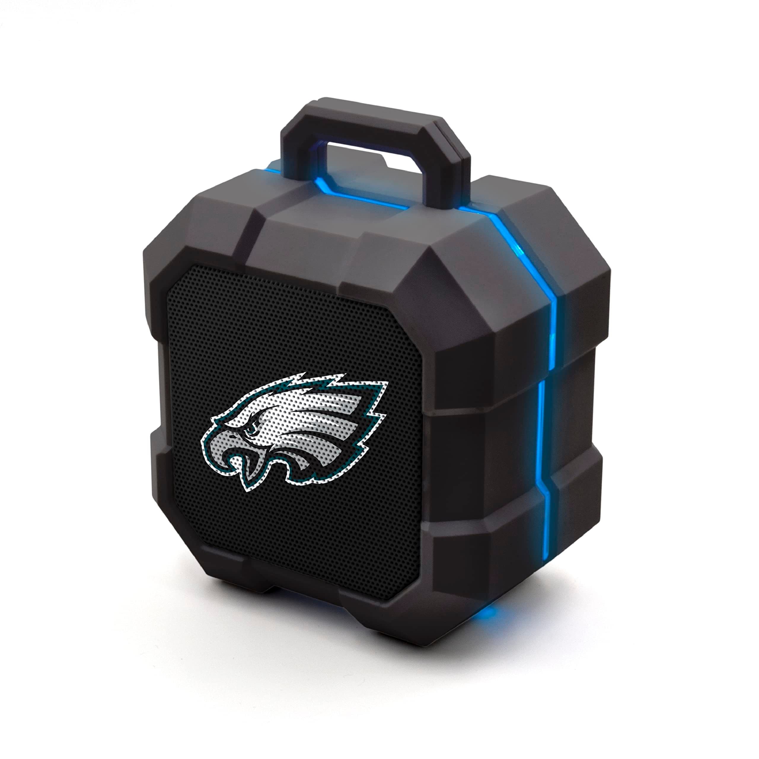 SOAR NFL Shockbox LED Wireless Bluetooth Speaker - Water Resistant IPX4, 5.0 Bluetooth with Over 5 Hours of Play Time - Small Portable Speaker - Officially Licensed NFL, Perfect Home & Outdoor Speaker