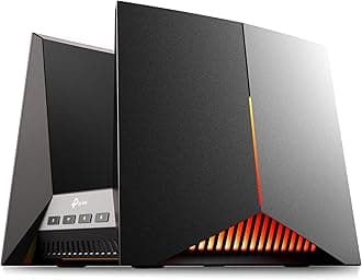 BE19000 Tri-Band Wi-Fi 7 Gaming Router Archer GE800 | 12-Stream 19Gbps | 2×10G + 4×2.5G, USB 3.0 | Turbo Acceleration, Dedicated Port and Panel for Gaming, RGB Lighting |