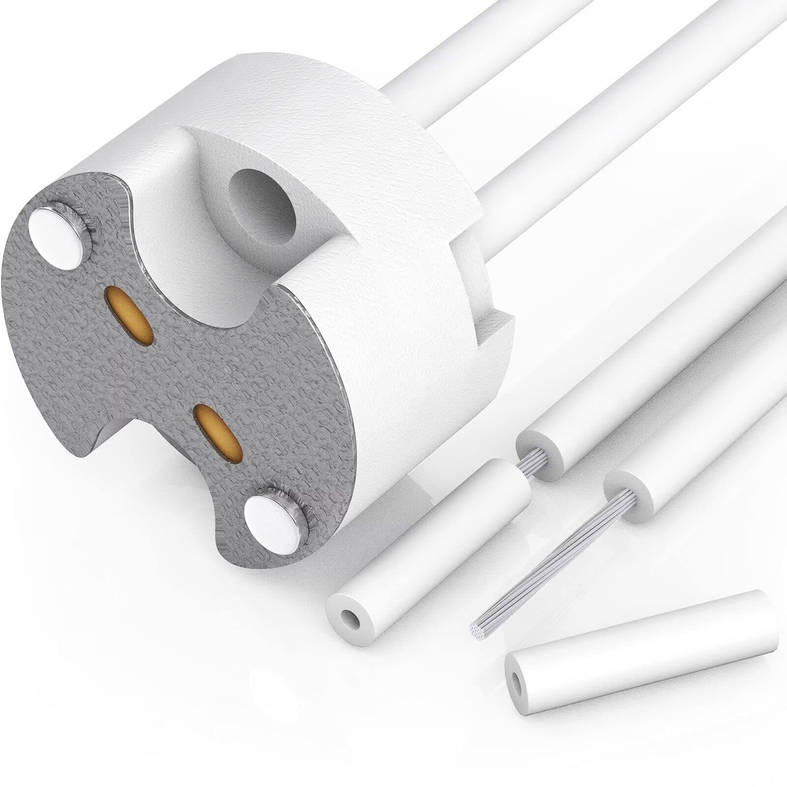 10 Pack G4 Light Socket, MR16 Socket, Letaclanic LED Halogen Lamp Ceramic Wire Connector Base Socket Adapter G4 MR16 MR11 GU5.3 GU6.35 Socket (Pack of 10)