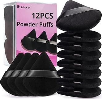 12pcs Powder Puffs for Face Powder Triangle Powder Puff for Loose and Cosmetic Foundation, Makeup Puff for Contouring, Cloud Kiss Beauty Makeup Tools