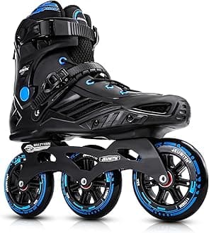 Inline Skates, 3 Wheels 110mm Roller Skates Blades for Adult Women Men, Professional Outdoor Fitness Inline Speed Skates for Unisex