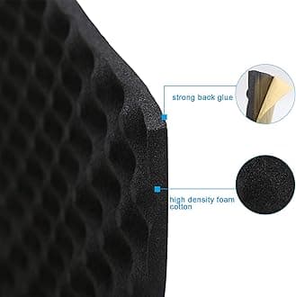 uxcell 394mil Car Studio Sound Acoustic Absorption Heatproof Wave Foam Deadener Mat 39.3"x39.3" 10.8sqft