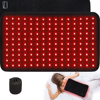 Red Light Therapy for Body, 19.8" x 12" Infrared Light Therapy Pad XL Large Red Infrared Heating Therapy Wrap Pad Belt for Back Shoulder Leg Relief Home Office Use, Ideal Gift