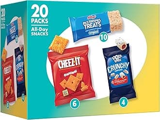 Cheez-It, Pop-Tarts & Rice Krispies Treats All-Day Snacks Variety Pack, 17.6oz Box (20 Count)