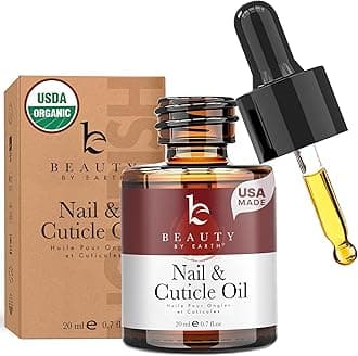 Organic Nail and Cuticle Oil - USA Made Nail Oil for Growth & Strength with Jojoba and Vitamin E, Repair for Damaged Nails & Cuticle Softener made with Natural Ingredients, Nails Care Products