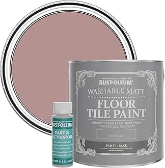 Pink Washable Matt Floor Tile Paint, Matt Finish - Heartfelt 2.5L