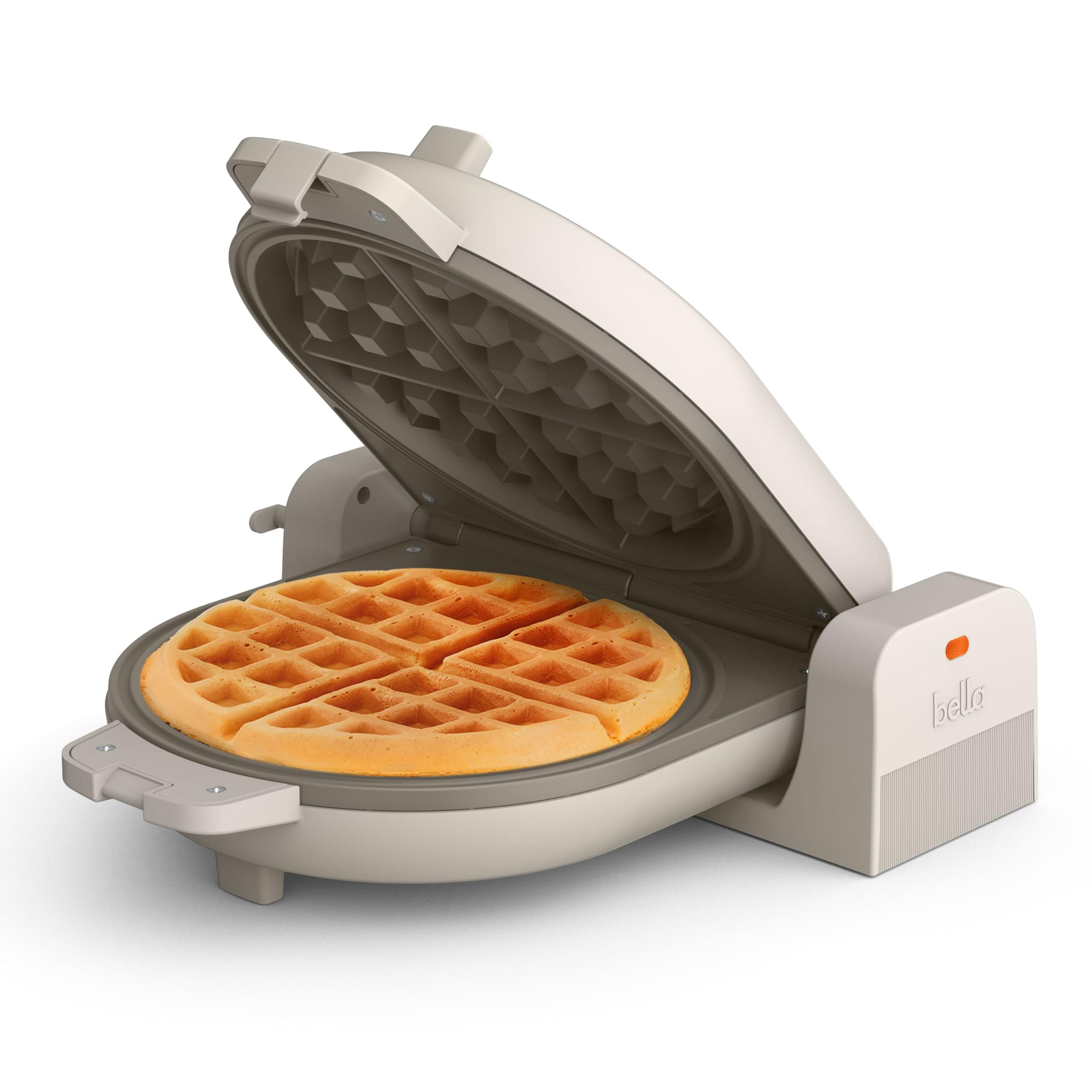 Bella Flip-n-Store EverGood™ Ceramic Nonstick Coating Waffle Maker, Fits Anywhere™ Cookware, Power Indicator Light, Cool Handle & Wrap