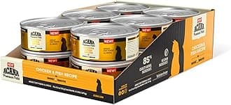ACANA Premium Pate Wet Cat Food in Bone Broth Chicken + Fish Recipe 5.5oz Cans (12 count)