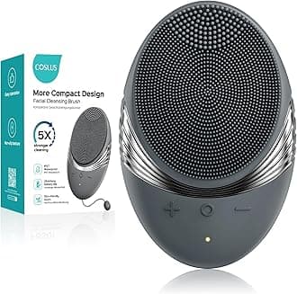 - COSLUS FBS01 Facial Cleansing Brush Face Scrubber: Portable Silicone Waterproof Rechargeable Face Wash Brush, 5 Cleansing Modes, Electric Deep Cleaning for Men & Women, Removing Blackhead Exfoliating