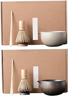 Japanese Matcha Set - Bowl, Spoon, Sifter & Whisk Holder - Manual Matcha Kit for Tea Lovers