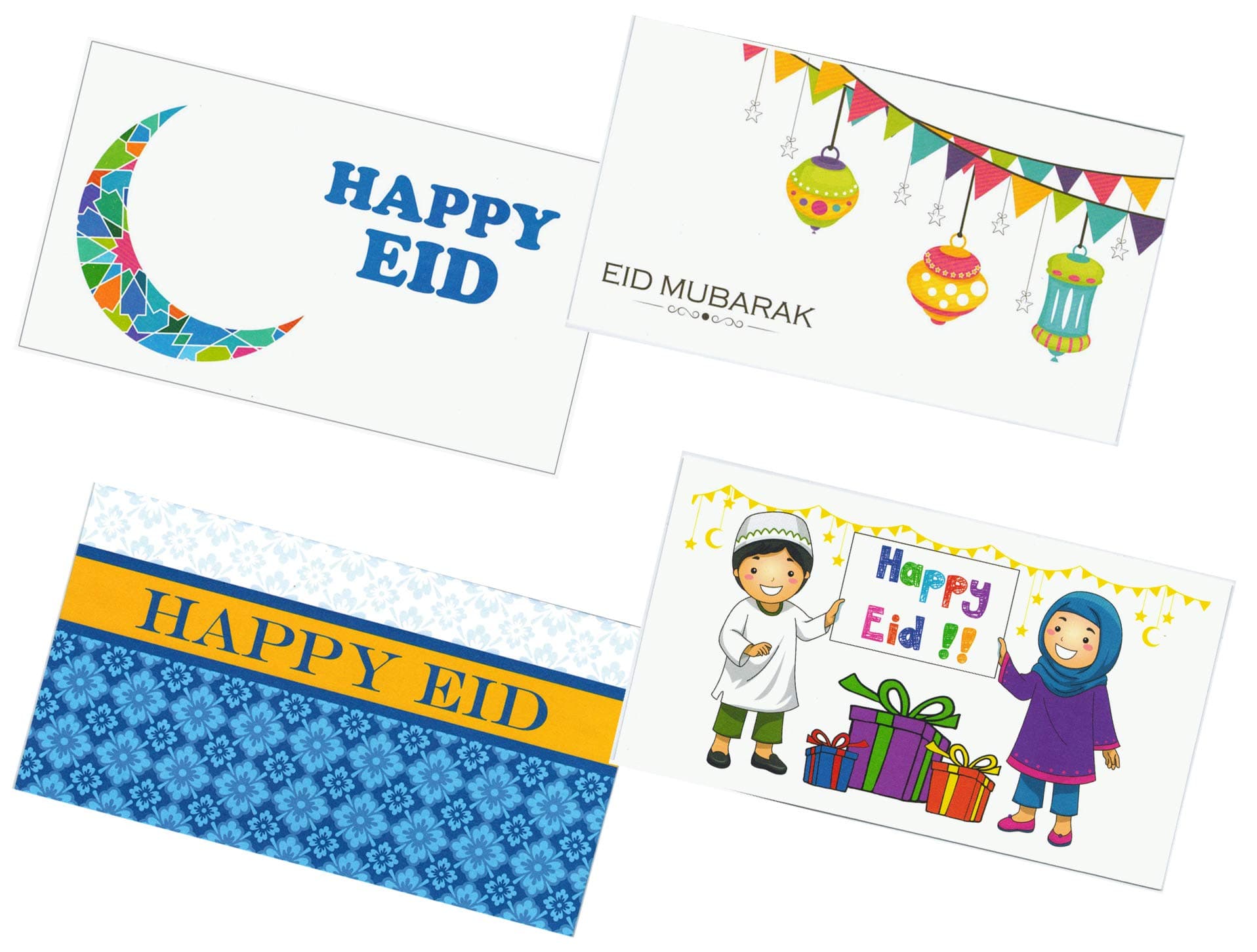 Zaffron Eid Holiday Gift Money Envelopes Eid Designs Assortment Pack (8 pack)