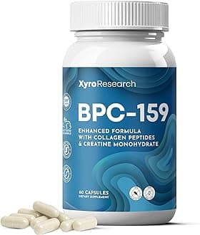 BPC-159 Capsules 1500mcg - BPC 159 Supplement with Creatine Collagen Peptides & Magnesium for Daily Wellness and Structural Balance - Gluten-Free Sugar-Free Non-GMO