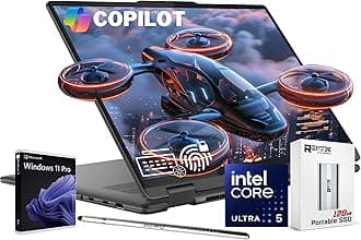 Lenovo 2024 Yoga 7i 2-in-1 AI Laptop, 16" WUXGA Touch, Intel 12-Core Ultra 5 125U (>i7-1355U), 16GB LPDDR5X RAM, 2TB SSD, Backlit, FP, FHD Webcam, AI Copilot, Win11 PRO, W/128GB PSD&Stylus