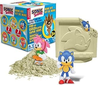 Sonic The Hedgehog Minekit – Licensed Dig‑and‑Discover Toy with Amy’s Hammer, 7 Figure Mystery (Includes Rare Gold‑Plated Super Sonic) Just Toys