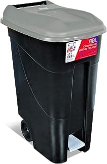 Tayg Grey Lid Waste Container 80 Litres with Pedal, Black Base (433009)
