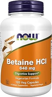 Supplements, Betaine HCl 648 mg, Vegetarian Formula, Digestive Support*, 120 Veg Capsules