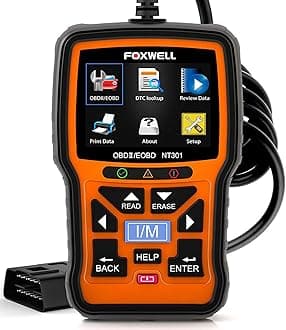 FOXWELL NT301 OBD2 Code Reader Enhanced OBD2 Scanner, Car Diagnostic Tool with Full OBD Functions- Check Engine Light, I/M Readiness/ O2-Sensor/EVAP Test, Diagnostic Machine for All Cars After 1996