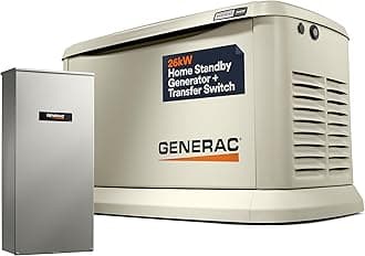 Guardian 26kW Home Standby Generator with 200 Amp Transfer Switch - Automatic Whole House Backup Power for Storms, Emergencies, and Outages, WiFi Enabled, Runs on Natural Gas or Liquid Propane