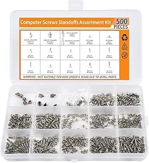 500PCS M.2 SSD Screw Kit, M.2 Standoff and Screw Kit for Asus Gigabyte MSI ASRock Motherboards, M.2 M2.5 M3 SSD Mounting Screws for Asus HP Dell Lenovo MSI Laptop Notebook DIY PC Computer