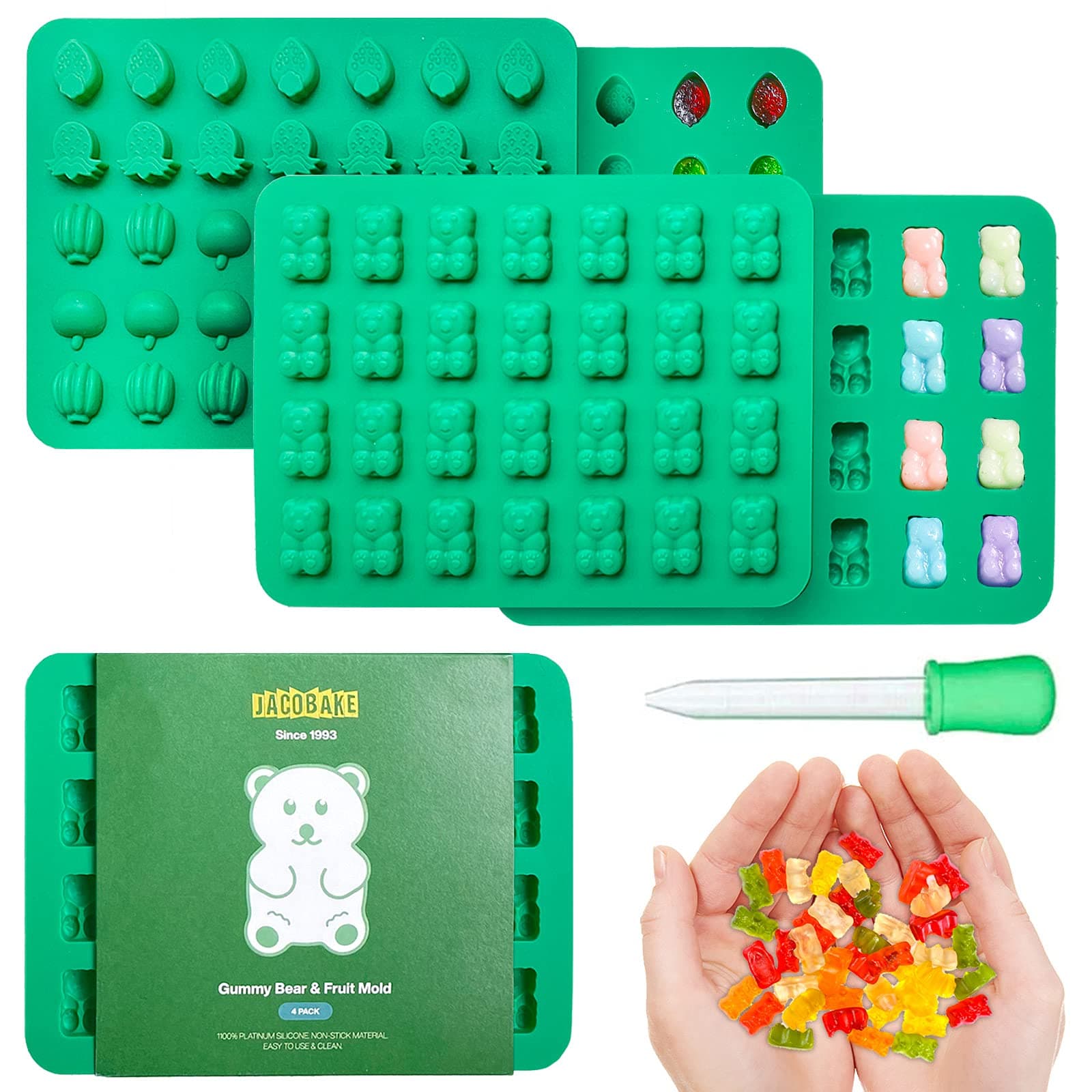 4 x Gummy Bear Fruit Molds