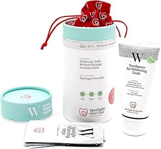 Teeth Whitening Strips | Gently Whitens Teeth Gradually & Safely | Active Ingredients Including Hydrogen Peroxide | Full 14-Day Course of Strips & 100 mL Whitening Toothpaste