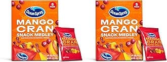 Ocean Spray® Mango Cran™ Snack Medley, Cranberry and Mango Dried Fruit Snack, 1 Oz Pouches, 5 Count (Pack of 2)
