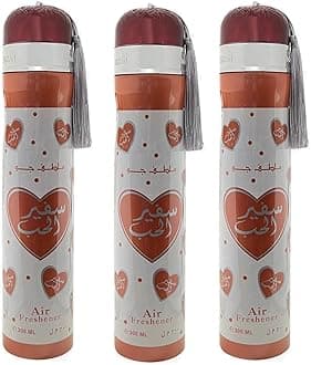 Arabian Air Freshener Bundle (3 x 300ml) Dubai, Luxury Scent, Long Lasting Fragrance (3 x Safeer Al Hub)
