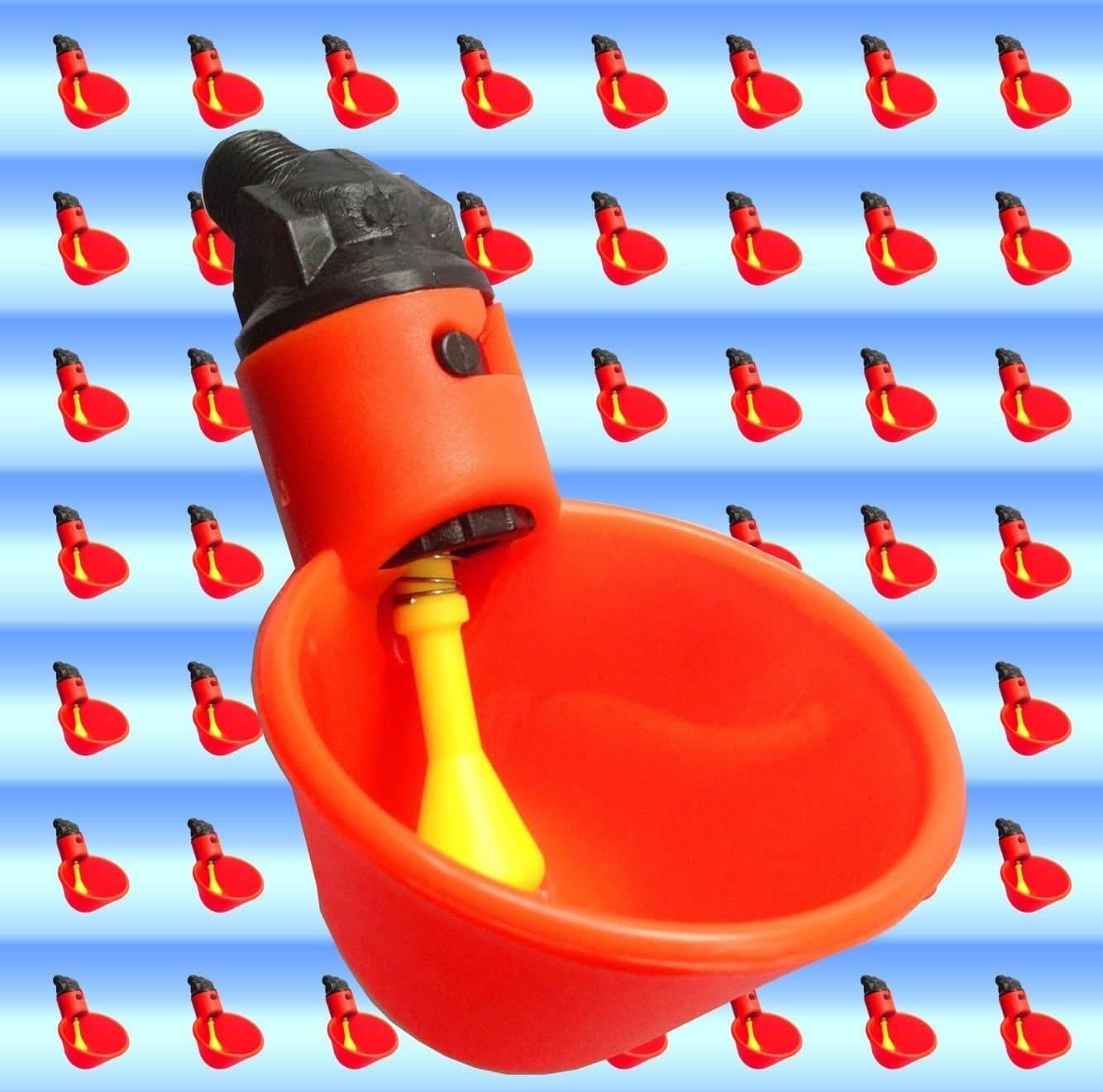 6 Chicken Drinker Cups Automatic Poultry Waterer Water Drink Cup plastic 3/8"