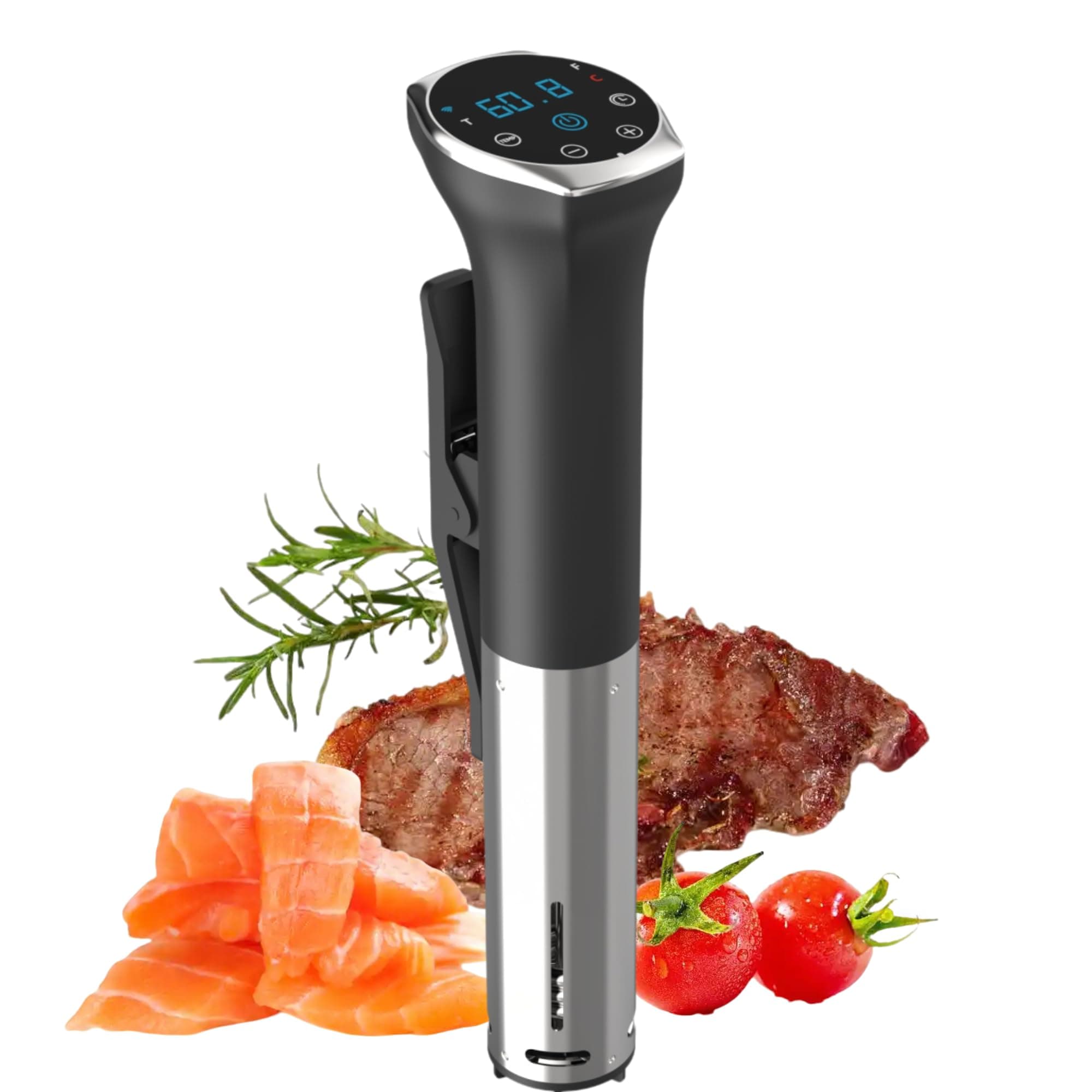 Karinear Sous Vide Machine 1100W Immersion Circulator with Temperature Time LED Display Stainless Steel Touch Control Silent Style for All Bodybuilder