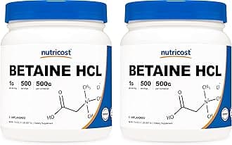 Nutricost Betaine HCl Powder 500 Grams (2 Bottles)