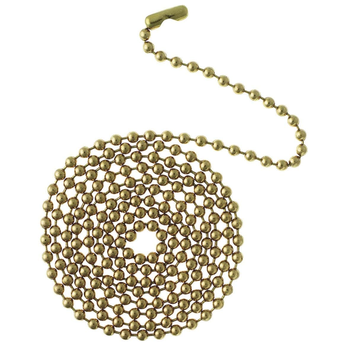 7701200 12" Beaded Chain Brass Finish