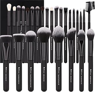 DUcare Professional Makeup Brushes Set 27Pcs Makeup Brush Set Premium Synthetic Kabuki Foundation Blending Face Powder Blush Concealers Eye Shadows Brushes