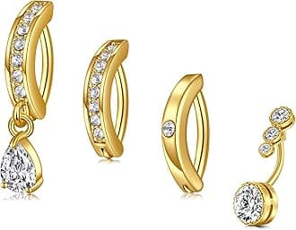 Briana Williams Belly Button Ring Belly Rings Belly Button Piercing Gold Belly Button Ring for Women Clicker Belly Ring Belly Piercing Stainless Steel 14g 10mm Blley Navel Rings Piercing Jewelry