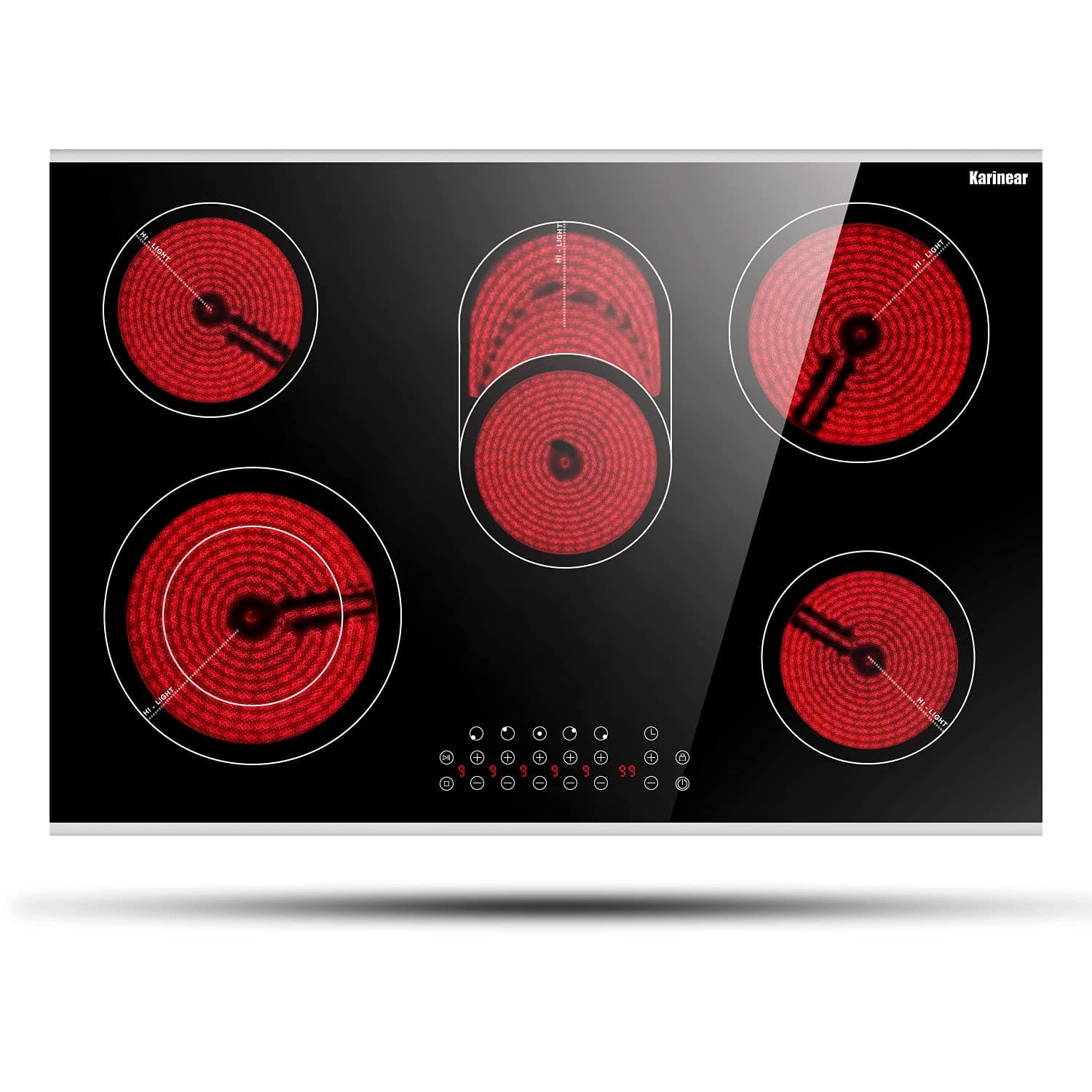 5 burners electric cooktop