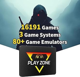 Game Console HDD with 3 Game Systems, Video Game Console with Built in 16191 Games, Emulator Console has 80+ Emulators, Game SSD for PC (Playzone)