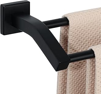 - Alise Bath Double Towel Bars,Towel Holder Towel Racks for Bathroom Lavatory,24 Inch SUS304 Stainless Steel Towel Hanger Towel Rail Wall Mount,Matte Black