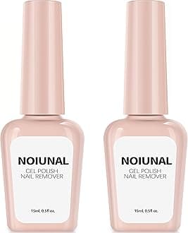 Acetone-Free Gel Nail Polish Remover 2 Pack 15ml – 3-5 Minute Soak Off for Gel Nails, No Soaking or Wrapping Needed, Home Use