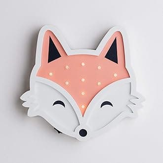– Fox Wall Light Battery Operated Night Light 10 Warm White LED Timer Woodland Theme Children's Bedroom Decoration