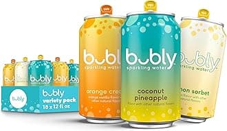 bubly Sparkling Water, Citrus Variety Pack, Zero Sugar & Zero Calories, Seltzer Water, 12 Fl Oz Cans (Pack of 18)