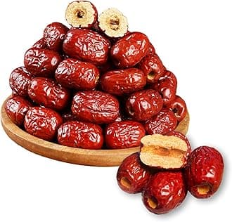 KachiKachi Jujube Dates Pitted-1.1lb/500g/, Big | Sweet | Dried Jujube Fruit Chinese Red Dates, Dried Pitted Date for Cooking//Drinking/Baking/Soup/Home Decor (Standard Bag-500g)
