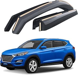 Shatterproof in-Channel Window Deflectors for Hyundai Tucson 2016-2021, Rain Guards, Window Visors for Cars, Vent Deflector, Car Accessories, 4 pcs - GY007963