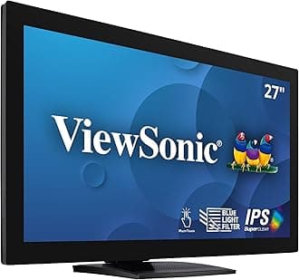 ViewSonic TD2760 27 Inch 1080p 10-Point Multi Touch Screen Monitor with Advanced Ergonomics RS232 HDMI and DisplayPort