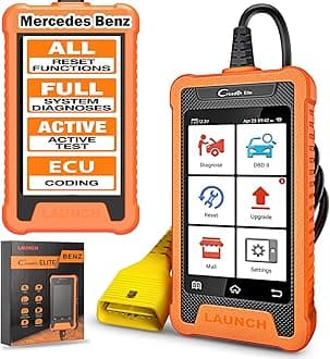 2023 LAUNCH Elite Benz Sprinter Smart Full System OBD2 Scanner,Bi-Directional Diagnostic Scan Tool,Full Reset Function Code Reader,ECU Coding,Camshaft &Crankshaft Relearn,Auto VIN,Lifetime Free Update