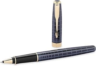 ParkerSonnet Dark Grey Gold Trim Rollerball Pen - Gift Boxed