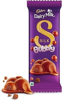Cadbury Dairy Milk Silk Bubbly Chocolate Bar, 112 g