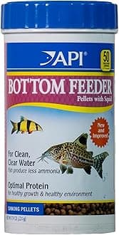 API BOTTOM FEEDER PELLETS WITH SQUID Fish Food 7.9-Ounce Container