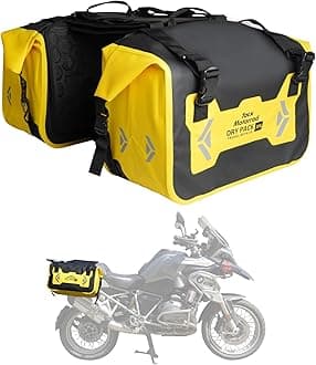 Motorcycle Saddle Bags Tail Bag, 30L Roll-top Waterproof Motor Detachable Side Trunk Bag, Motor Panniers Luggage Bag for Motorcy