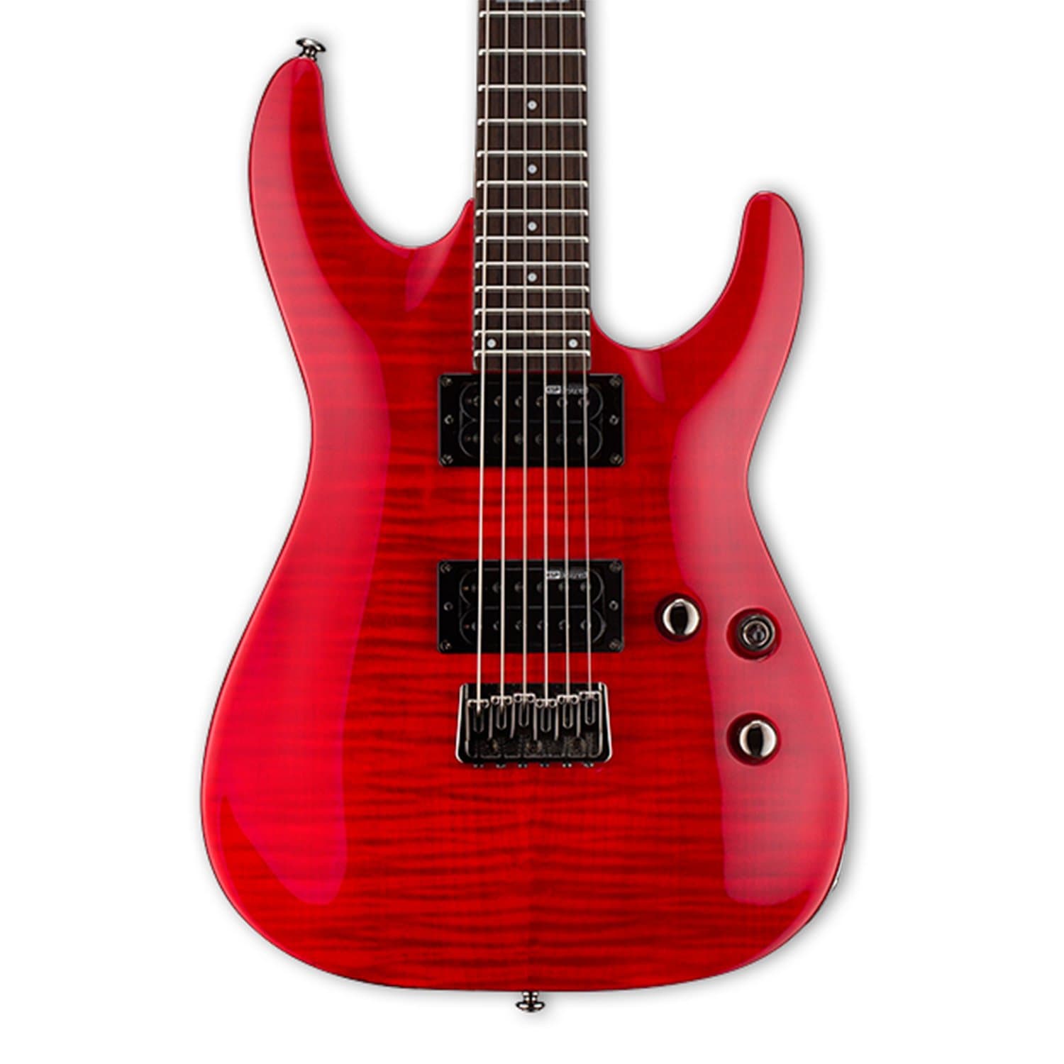 ESP LH101FMSTR Solid-Body Electric Guitar, See Thru Red