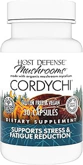 Host Defense CordyChi Capsules - Energy & Immune Support Supplement - Cordyceps & Reishi Mushroom Supplement for Relaxation & Respiratory Support - Aids Against Tiredness - 30 Capsules (15 Servings)*